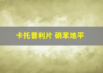 卡托普利片 硝苯地平